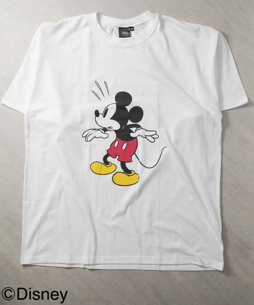 Disney（ディズニー）の「【Disney/ディズニー】プリント オーバーサイズ Tシャツ（Tシャツ/カットソー・メンズ・ネイビー/グレー系その他/ベージュ/ホワイト系その他/チャコール/杢グレー/オフホワイト/ダークグリーン・MEDIUM/LARGE/X-LARGE）」の3枚目の写真