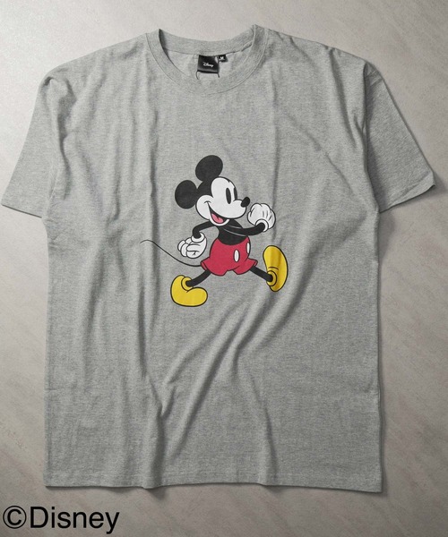 Disney（ディズニー）の「【Disney/ディズニー】プリント オーバーサイズ Tシャツ（Tシャツ/カットソー・メンズ・ネイビー/グレー系その他/ベージュ/ホワイト系その他/チャコール/杢グレー/オフホワイト/ダークグリーン・MEDIUM/LARGE/X-LARGE）」の4枚目の写真