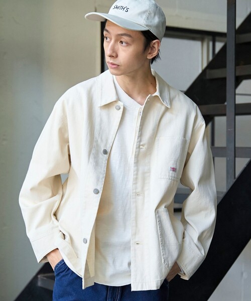 SMITH'S(スミス)の「SMITH’S(スミス)別注ワークジャケット(デニムジャケット・メンズ・ネイビー/オフホワイト/コバルトブルー・S/M/L/XL)」の1枚目の写真