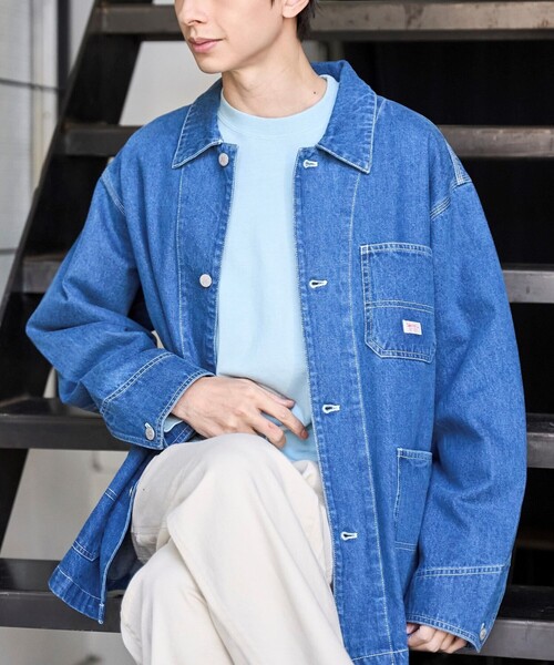 SMITH'S(スミス)の「SMITH’S(スミス)別注ワークジャケット(デニムジャケット・メンズ・ネイビー/オフホワイト/コバルトブルー・S/M/L/XL)」の3枚目の写真