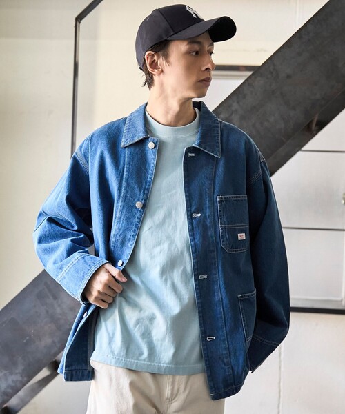 SMITH'S(スミス)の「SMITH’S(スミス)別注ワークジャケット(デニムジャケット・メンズ・ネイビー/オフホワイト/コバルトブルー・S/M/L/XL)」の22枚目の写真