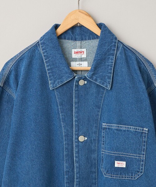 SMITH'S(スミス)の「SMITH’S(スミス)別注ワークジャケット(デニムジャケット・メンズ・ネイビー/オフホワイト/コバルトブルー・S/M/L/XL)」の5枚目の写真