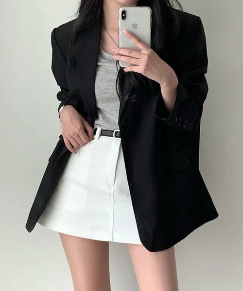 inst.ALL(インストール)の「シングルテーラードジャケット(テーラードジャケット・レディース・ブラック/グレー・M)」の11枚目の写真