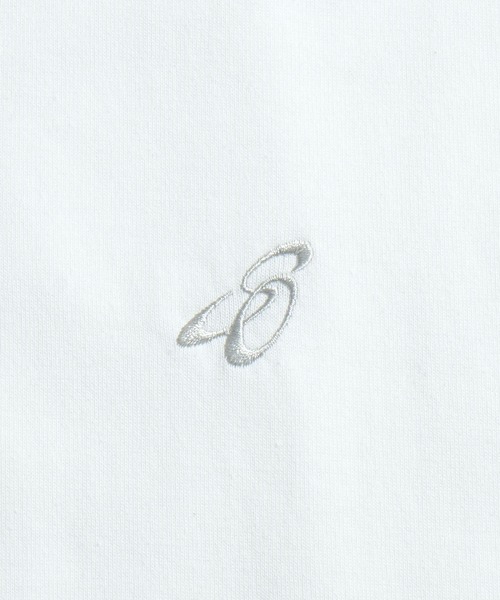 Starting Over(スターティングオーバー)の「short length one point embroidery crew neck long-sleeved T-shirt/ショートレングス ワンポイント シシュウ クルーネック ロングスリーブTシャツ 短丈 ロンT(Tシャツ/カットソー・メンズ・ブラック/グレー系その他/ホワイト・M/L)」の6枚目の写真