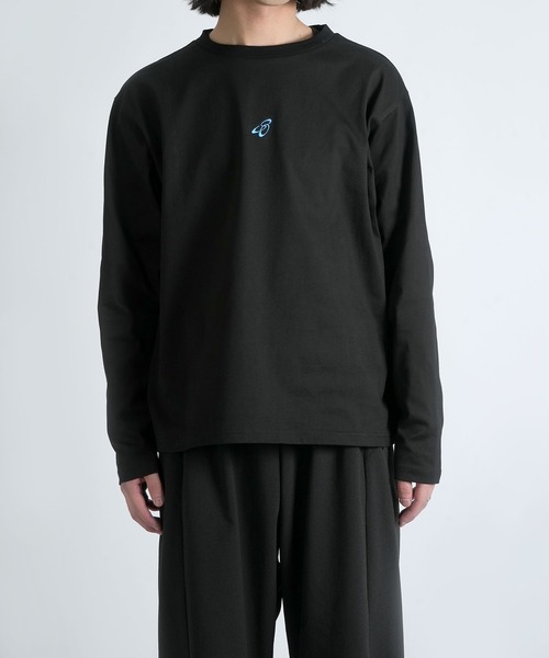 Starting Over(スターティングオーバー)の「short length one point embroidery crew neck long-sleeved T-shirt/ショートレングス ワンポイント シシュウ クルーネック ロングスリーブTシャツ 短丈 ロンT(Tシャツ/カットソー・メンズ・ブラック/グレー系その他/ホワイト・M/L)」の19枚目の写真