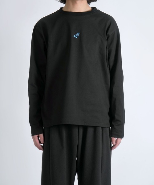 Starting Over(スターティングオーバー)の「short length one point embroidery crew neck long-sleeved T-shirt/ショートレングス ワンポイント シシュウ クルーネック ロングスリーブTシャツ 短丈 ロンT(Tシャツ/カットソー・メンズ・ブラック/グレー系その他/ホワイト・M/L)」の20枚目の写真