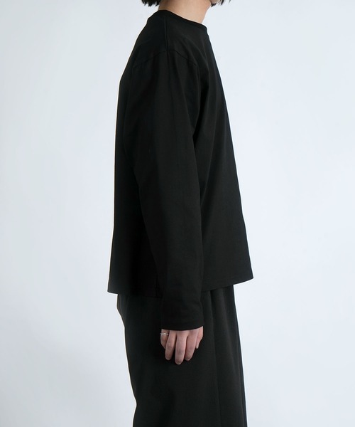 Starting Over(スターティングオーバー)の「short length one point embroidery crew neck long-sleeved T-shirt/ショートレングス ワンポイント シシュウ クルーネック ロングスリーブTシャツ 短丈 ロンT(Tシャツ/カットソー・メンズ・ブラック/グレー系その他/ホワイト・M/L)」の21枚目の写真