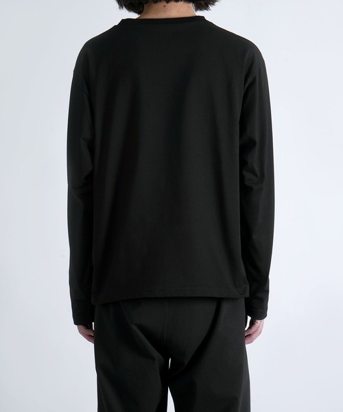 Starting Over(スターティングオーバー)の「short length one point embroidery crew neck long-sleeved T-shirt/ショートレングス ワンポイント シシュウ クルーネック ロングスリーブTシャツ 短丈 ロンT(Tシャツ/カットソー・メンズ・ブラック/グレー系その他/ホワイト・M/L)」の22枚目の写真
