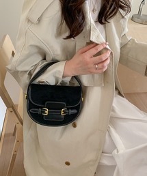 スエードハーフムーンベルトバッグ