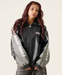 FUBU（ フブ）の「FUBU フブ ブランド Faux Leather Jacket / フェイクレザージャケット PUレザー（ブルゾン）」