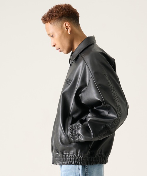 FUBU( フブ)の「FUBU フブ ブランド Faux Leather Jacket / フェイクレザージャケット PUレザー(ブルゾン・メンズ・ブラック/ブルー/グレー・M/L/XL/XXL)」の8枚目の写真