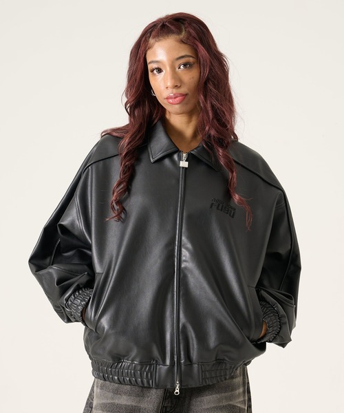 FUBU( フブ)の「FUBU フブ ブランド Faux Leather Jacket / フェイクレザージャケット PUレザー(ブルゾン・メンズ・ブラック/ブルー/グレー・M/L/XL/XXL)」の11枚目の写真