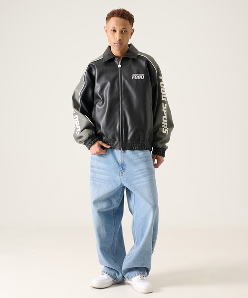 FUBU( フブ)の「FUBU フブ ブランド Faux Leather Jacket / フェイクレザージャケット PUレザー(ブルゾン・メンズ・ブラック/ブルー/グレー・M/L/XL/XXL)」の19枚目の写真