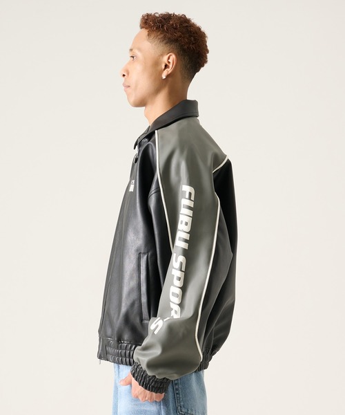 FUBU( フブ)の「FUBU フブ ブランド Faux Leather Jacket / フェイクレザージャケット PUレザー(ブルゾン・メンズ・ブラック/ブルー/グレー・M/L/XL/XXL)」の18枚目の写真
