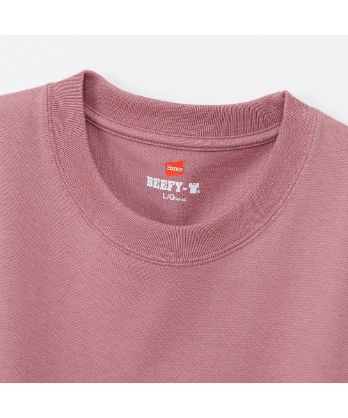 HANES(ヘインズ)の「【HANES/ヘインズ】BEEFY T-SHIRT 1P(Tシャツ/カットソー・メンズ・ダークグリーン/ブラック/ホワイト/ダークブラウン/インディゴブルー/プラム・S/M/XL/L)」の18枚目の写真