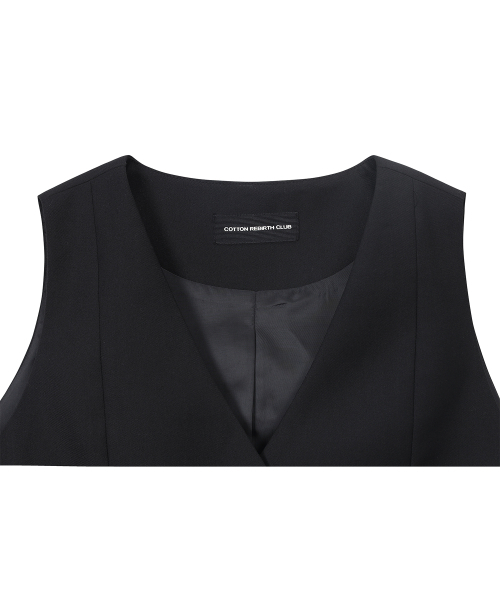 COTTONREBIRTHCLUB(コットンリバースクラブ)の「スタンダードフィットベスト(ブラック)(ベスト・レディース・その他・SMALL/MEDIUM)」の6枚目の写真