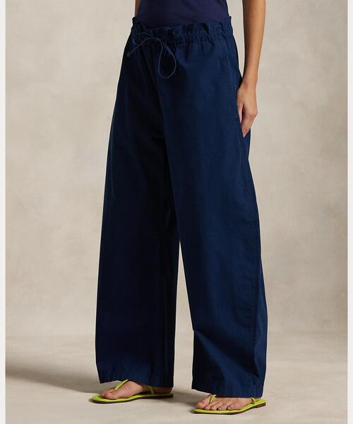 POLO RALPH LAUREN（ポロ ラルフ ローレン）の「コットン カーブド テーパード ドローストリング パンツ（その他パンツ・レディース・ネイビー系1・XXS/XS/S/M/L）」の3枚目の写真