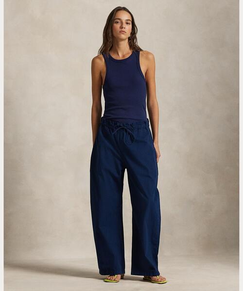POLO RALPH LAUREN（ポロ ラルフ ローレン）の「コットン カーブド テーパード ドローストリング パンツ（その他パンツ・レディース・ネイビー系1・XXS/XS/S/M/L）」の6枚目の写真