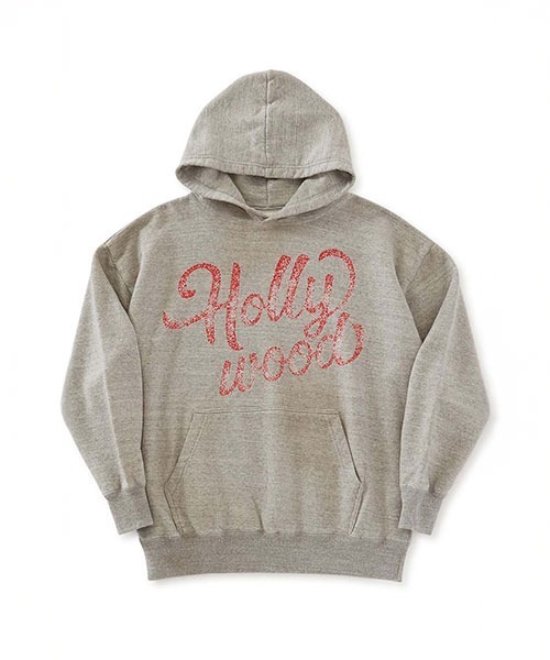 HOLLYWOOD RANCH MARKET(ハリウッドランチマーケット)の「スワッシュ HOLLYWOOD peeled off print フーディ(スウェット・メンズ・グレー・M/L/XL/S)」の1枚目の写真