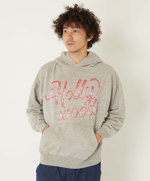 HOLLYWOOD RANCH MARKET(ハリウッドランチマーケット)の「スワッシュ HOLLYWOOD peeled off print フーディ(スウェット・メンズ・グレー・M/L/XL/S)」の2枚目の写真