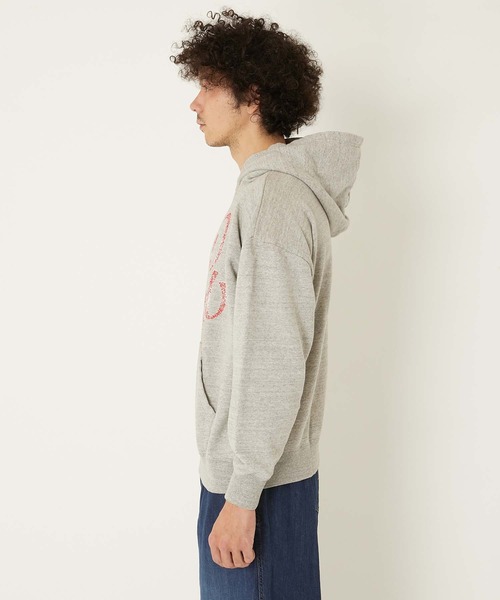 HOLLYWOOD RANCH MARKET(ハリウッドランチマーケット)の「スワッシュ HOLLYWOOD peeled off print フーディ(スウェット・メンズ・グレー・M/L/XL/S)」の3枚目の写真