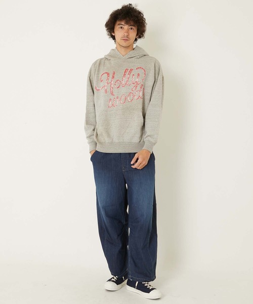 HOLLYWOOD RANCH MARKET(ハリウッドランチマーケット)の「スワッシュ HOLLYWOOD peeled off print フーディ(スウェット・メンズ・グレー・M/L/XL/S)」の7枚目の写真