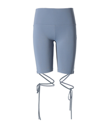 STRING BIKER SHORTS [BLUE]