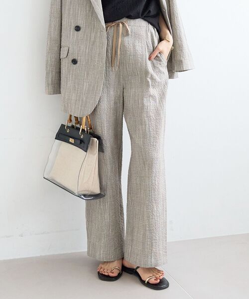 le.coeur blanc（ルクールブラン）の「グレンチェックスラブパンツ（その他パンツ・レディース・ブラウン系その他2/ブラック系その他・38/36）」の2枚目の写真