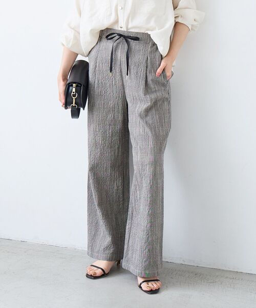 le.coeur blanc（ルクールブラン）の「グレンチェックスラブパンツ（その他パンツ・レディース・ブラウン系その他2/ブラック系その他・38/36）」の4枚目の写真