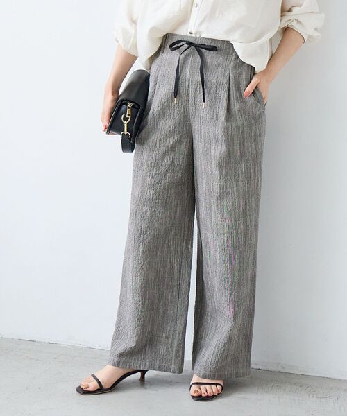 le.coeur blanc（ルクールブラン）の「グレンチェックスラブパンツ（その他パンツ・レディース・ブラウン系その他2/ブラック系その他・38/36）」の8枚目の写真