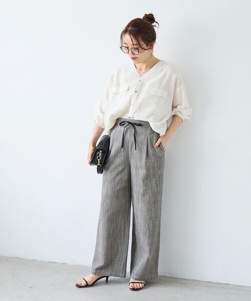 le.coeur blanc（ルクールブラン）の「グレンチェックスラブパンツ（その他パンツ・レディース・ブラウン系その他2/ブラック系その他・38/36）」の12枚目の写真