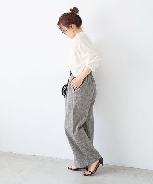 le.coeur blanc（ルクールブラン）の「グレンチェックスラブパンツ（その他パンツ・レディース・ブラウン系その他2/ブラック系その他・38/36）」の13枚目の写真