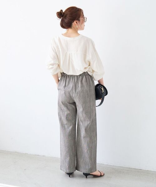 le.coeur blanc（ルクールブラン）の「グレンチェックスラブパンツ（その他パンツ・レディース・ブラウン系その他2/ブラック系その他・38/36）」の3枚目の写真