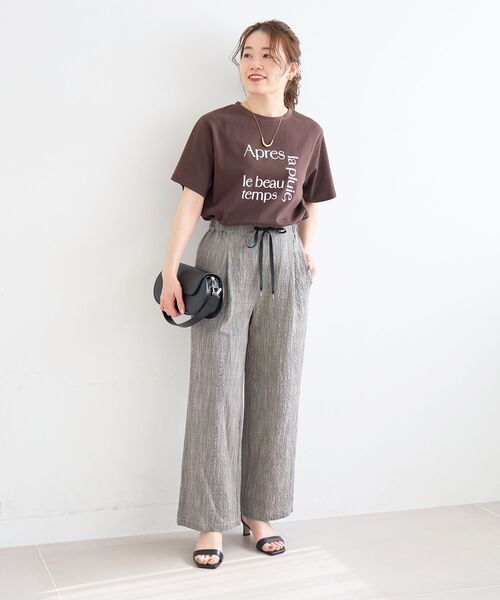 le.coeur blanc（ルクールブラン）の「グレンチェックスラブパンツ（その他パンツ・レディース・ブラウン系その他2/ブラック系その他・38/36）」の14枚目の写真
