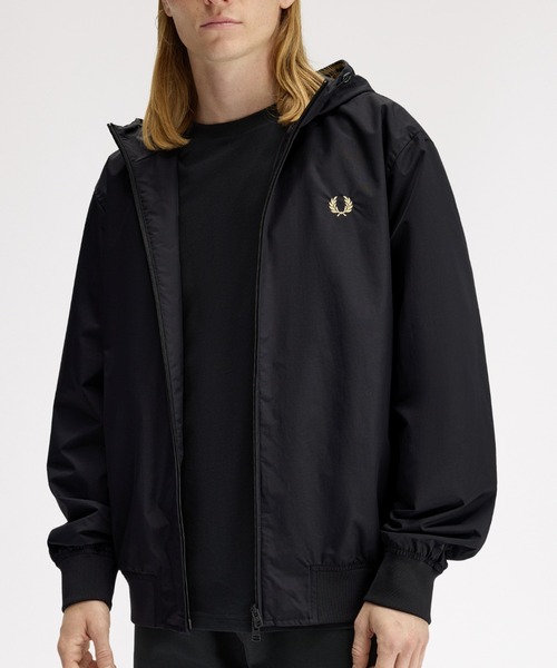 FRED PERRY（フレッドペリー）の「Hooded Brentham Jacket／フードブレンサムジャケット（ブルゾン・メンズ・ブラック・L/M/S）」の10枚目の写真