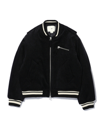 IEY（アイイーワイ）の「VELVET ZIP BOMBER JACKET Black（MA-1）」