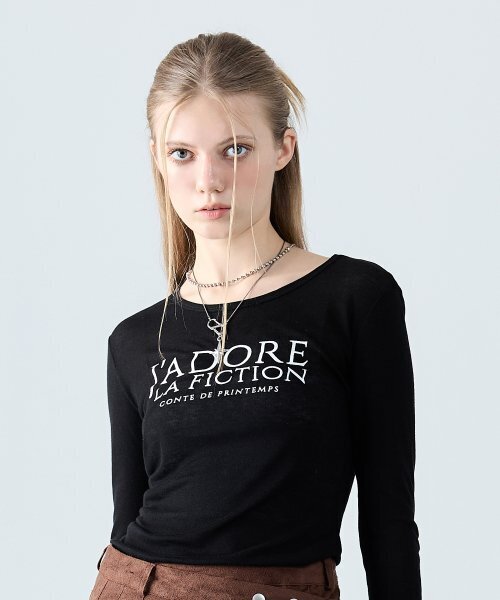 LARTIGENT（ラーティゼン）の「L8 JADORE SLIM T-SHIRT(BLACK)（Tシャツ/カットソー・レディース・その他・FREE）」の2枚目の写真