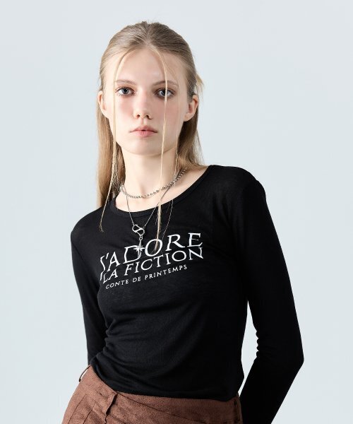 LARTIGENT（ラーティゼン）の「L8 JADORE SLIM T-SHIRT(BLACK)（Tシャツ/カットソー・レディース・その他・FREE）」の3枚目の写真