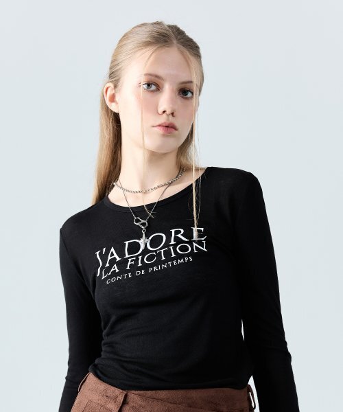 LARTIGENT（ラーティゼン）の「L8 JADORE SLIM T-SHIRT(BLACK)（Tシャツ/カットソー・レディース・その他・FREE）」の4枚目の写真