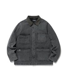 NICE GHOST CLUB（ナイスゴーストクラブ）の「COTTON GARMENT DYED CHORE JACKET_BLACK(NG2DFUD102A)（デニムジャケット）」