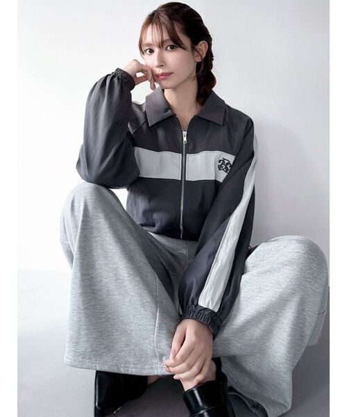 RESEXXY（リゼクシー）の「バイカラーパイピングブルゾン（ブルゾン・レディース・チャコールグレー/ブルー/ピンク・FREE）」の19枚目の写真