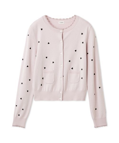 LILY BROWN（リリーブラウン）の「love letterコンパクトニットカーデ（カーディガン/ボレロ・レディース・ホワイト/レッド/ピンク/ネイビー/ライトブルー・F）」の17枚目の写真