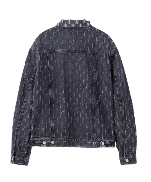 JOHN LAWRENCE SULLIVAN（ジョンローレンスサリバン）の「SLASHED DENIM JACKET（デニムジャケット・メンズ・インディゴブルー/ブラック・44/46）」の5枚目の写真