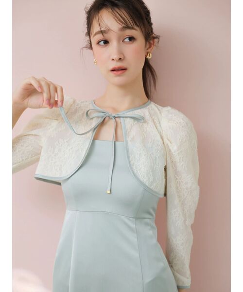 dazzlin(ダズリン)の「【藤井サチコラボ】ボレロSETサテンキャミドレス(ドレス・レディース・アイボリー/ブラック/グリーン・SMALL/MEDIUM)」の20枚目の写真