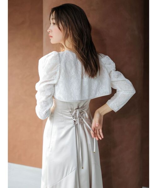 dazzlin(ダズリン)の「【藤井サチコラボ】ボレロSETサテンキャミドレス(ドレス・レディース・アイボリー/ブラック/グリーン・SMALL/MEDIUM)」の22枚目の写真