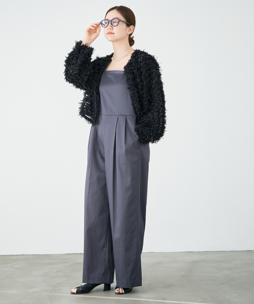 IENA（イエナ）の「《追加》チュールテープ カーディガン（カーディガン/ボレロ・レディース・ホワイト/ブラック・FREE）」の11枚目の写真