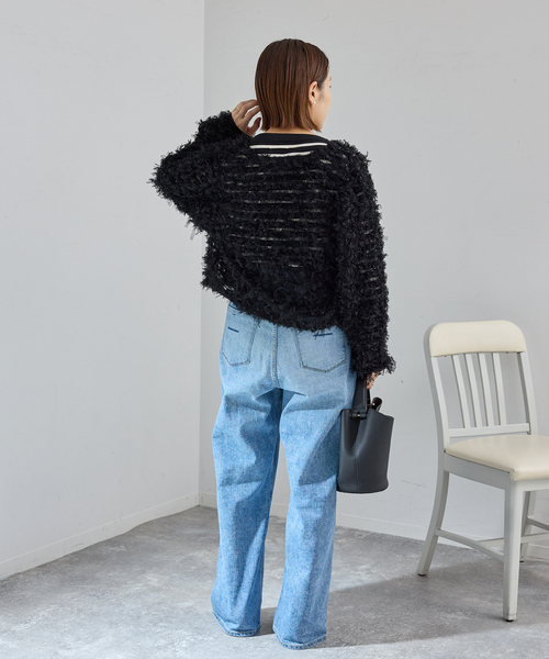 IENA（イエナ）の「《追加》チュールテープ カーディガン（カーディガン/ボレロ・レディース・ホワイト/ブラック・FREE）」の17枚目の写真