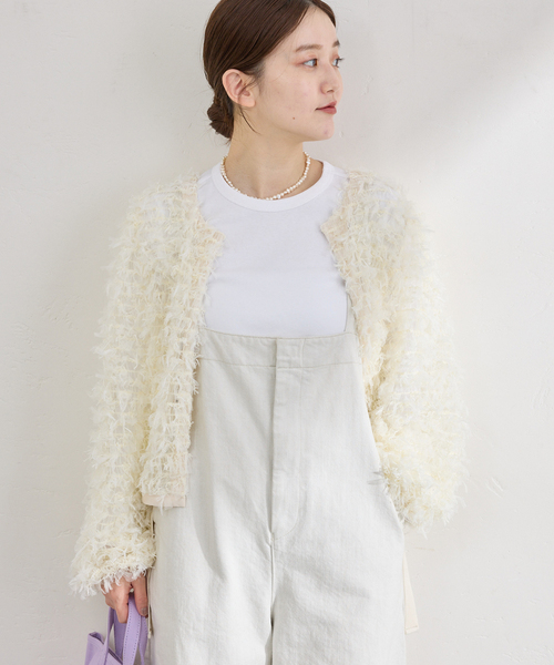 IENA（イエナ）の「《追加》チュールテープ カーディガン（カーディガン/ボレロ・レディース・ホワイト/ブラック・FREE）」の18枚目の写真