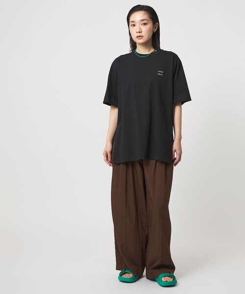 CITEN（シテン）の「＜CITEN＞サラサラ3タックイージーパンツ（スラックス・レディース・ブラック/ダークグリーン/ダークブラウン/ライム・L/M/S）」の8枚目の写真