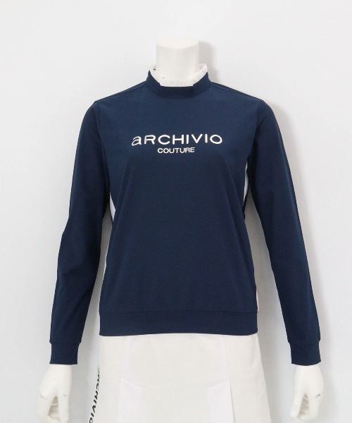 archivio（アルチビオ）の「<LADIES>UV速乾フリル×オーロラ切替プルオーバー（Tシャツ/カットソー・レディース・ホワイト/ライトオレンジ系/ネイビー・L/M/S）」の6枚目の写真